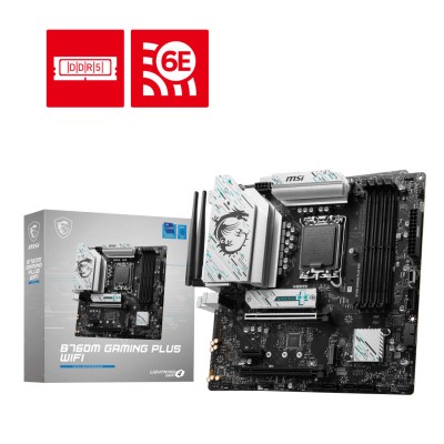 Материнcька плата MSI B760M GAMING PLUS WIFI s1700 B760 4xDDR5 HDMI DP WiFi BT mATX (911-7D99-051)