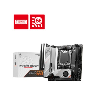 Материнcька плата MSI MPG B650I EDGE WIFI sAM5 B650 2xDDR5 M.2 HDMI WiFi BT mITX (911-7D73-008)