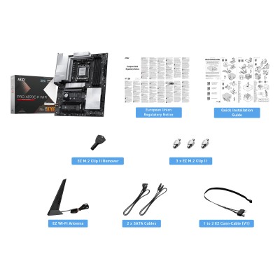 Материнcька плата MSI PRO X870E-P WIFI sAM5 X870E 4xDDR5 M.2 HDMI WiFi BT ATX (911-7E70-002)