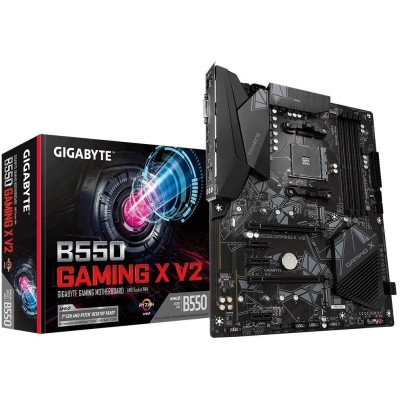 Материнська плата GIGABYTE B550 GAMING X V2 sAM4 B550 4xDDR4 HDMI DVI ATX (B550_GAMING_X_V2) Материнська плата GIGABYTE B550 GAMING X V2 sAM4 B550 4xDDR4 HDMI DVI ATX (B550_GAMING_X_V2)