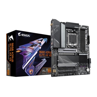 Материнська плата GIGABYTE B650 A ELITE AX V2 sAM5 B650 4xDDR5 M.2 Wi-Fi BT HDMI DP ATX (B650_A_ELITE_AX_V2)