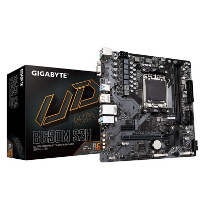Материнська плата GIGABYTE B650M S2H sAM5 B650 2xDDR5 M.2 HDMI DP D-Sub mATX (B650M_S2H)