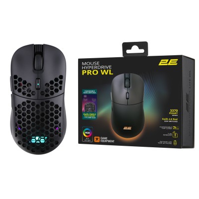 Миша 2E GAMING HyperDrive Pro WL, RGB, USB-A/WL, чорний (2E-MGHDPR-WL-BK) Миша 2E GAMING HyperDrive Pro WL, RGB, USB-A/WL, чорний (2E-MGHDPR-WL-BK)