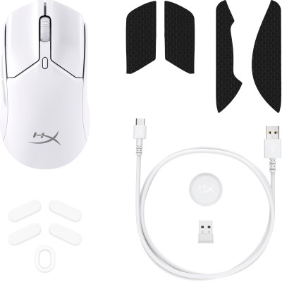 Миша HyperX Pulsefire Haste 2 mini, RGB, USB-A/WL/BT, білий (7D389AA) Миша HyperX Pulsefire Haste 2 mini, RGB, USB-A/WL/BT, білий (7D389AA)