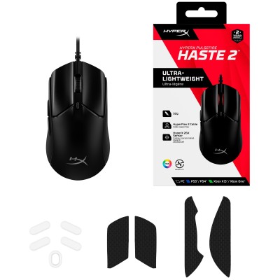 Миша HyperX Pulsefire Haste 2, RGB, USB-A, USB, чорний (6N0A7AA) Миша HyperX Pulsefire Haste 2, RGB, USB-A, USB, чорний (6N0A7AA)