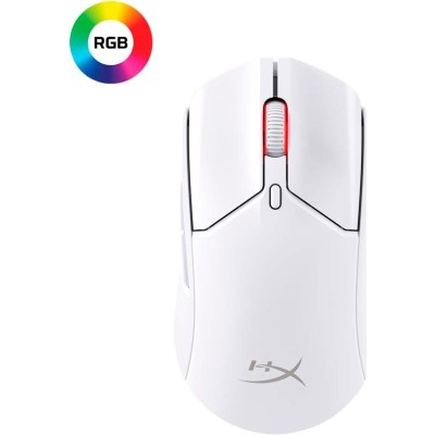 Миша HyperX Pulsefire Haste 2, RGB, USB-A/WL/BT, білий (6N0A9AA) Миша HyperX Pulsefire Haste 2, RGB, USB-A/WL/BT, білий (6N0A9AA)