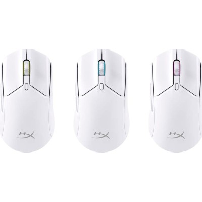 Миша HyperX Pulsefire Haste 2, RGB, USB-A/WL/BT, білий (6N0A9AA) Миша HyperX Pulsefire Haste 2, RGB, USB-A/WL/BT, білий (6N0A9AA)
