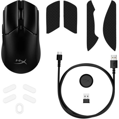 Миша HyperX Pulsefire Haste 2, RGB, USB-A/WL/BT, чорний (6N0B0AA) Миша HyperX Pulsefire Haste 2, RGB, USB-A/WL/BT, чорний (6N0B0AA)