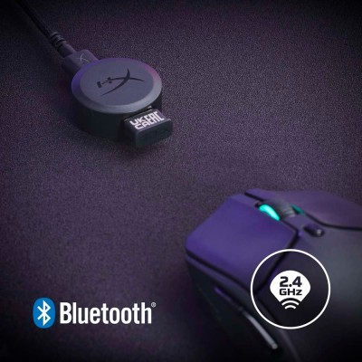 Миша HyperX Pulsefire Haste 2, RGB, USB-A/WL/BT, чорний (6N0B0AA) Миша HyperX Pulsefire Haste 2, RGB, USB-A/WL/BT, чорний (6N0B0AA)