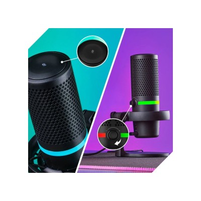 Мікрофон геймінговий HyperX DuoCast, Omni/Bi, USB-A, 2м, NGenuity, RGB, чорний (4P5E2AA) Мікрофон геймінговий HyperX DuoCast, Omni/Bi, USB-A, 2м, NGenuity, RGB, чорний (4P5E2AA)