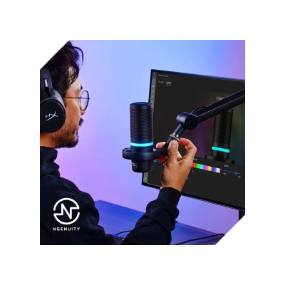 Мікрофон геймінговий HyperX DuoCast, Omni/Bi, USB-A, 2м, NGenuity, RGB, чорний (4P5E2AA) Мікрофон геймінговий HyperX DuoCast, Omni/Bi, USB-A, 2м, NGenuity, RGB, чорний (4P5E2AA)