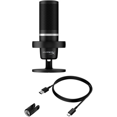 Мікрофон геймінговий HyperX DuoCast, Omni/Bi, USB-A, 2м, NGenuity, RGB, чорний (4P5E2AA) Мікрофон геймінговий HyperX DuoCast, Omni/Bi, USB-A, 2м, NGenuity, RGB, чорний (4P5E2AA)