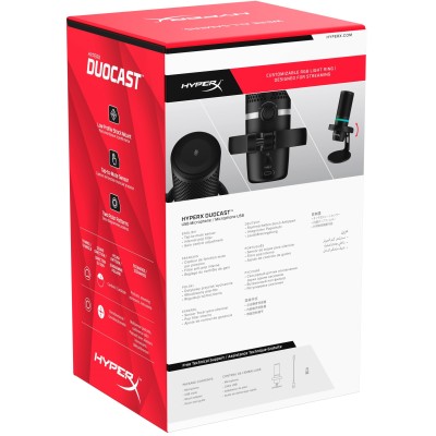 Мікрофон геймінговий HyperX DuoCast, Omni/Bi, USB-A, 2м, NGenuity, RGB, чорний (4P5E2AA) Мікрофон геймінговий HyperX DuoCast, Omni/Bi, USB-A, 2м, NGenuity, RGB, чорний (4P5E2AA)