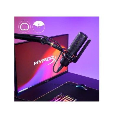 Мікрофон геймінговий HyperX ProCast, Bi, 3-pin XLR, no cable, з поп-фільтром, чорний (699Z0AA)