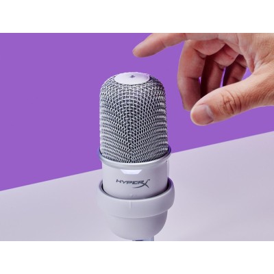 Мікрофон геймінговий HyperX SoloCast, Bi, USB-A, 2м, NGenuity, білий (519T2AA) Мікрофон геймінговий HyperX SoloCast, Bi, USB-A, 2м, NGenuity, білий (519T2AA)