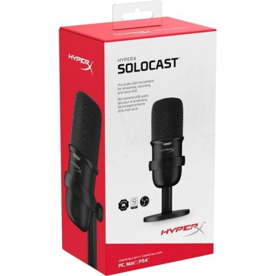 Мікрофон геймінговий HyperX SoloCast, Bi, USB-A, 2м, NGenuity, чорний (4P5P8AA) Мікрофон геймінговий HyperX SoloCast, Bi, USB-A, 2м, NGenuity, чорний (4P5P8AA)