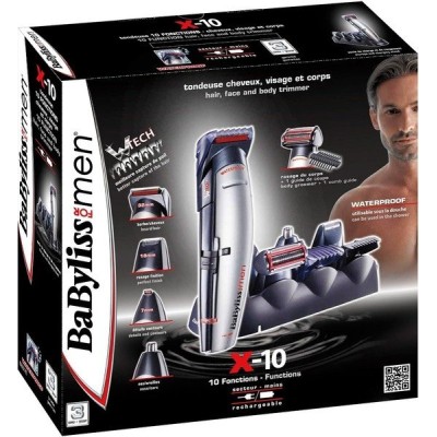 Набір для стрижки Babyliss, для голови, вусів, бороди,носа і тіла, мережа+акум., насадок-10, сріблястий (E837E) Набір для стрижки Babyliss, для голови, вусів, бороди,носа і тіла, мережа+акум., насадок-10, сріблястий (E837E)