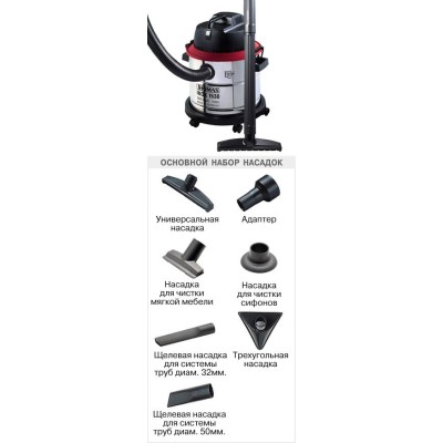 Пилосос Thomas миючий INOX 1530 PRO, 1500Вт, вода -30л, Aquafilter, сірий (786200)