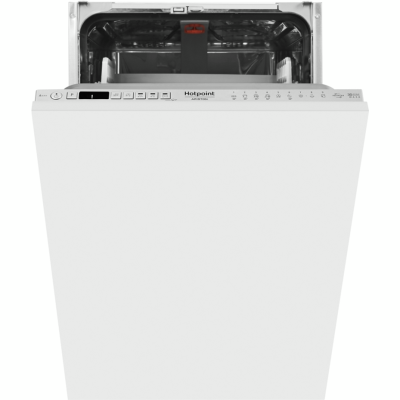 Посудомийна машина Hotpoint вбудована, 10компл., A+++, 45см, дисплей, інвертор, 3й кошик, білий (HSIO3O35WFE)