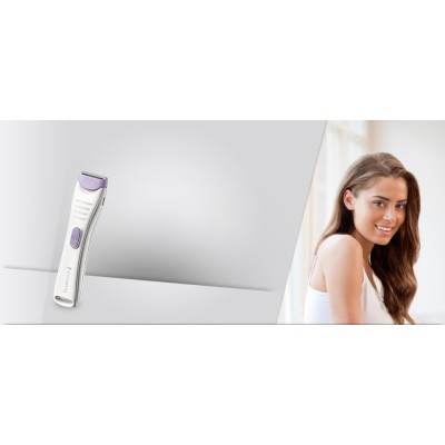 Тример Remington, для тіла та інтимних зон Smooth&Silky, акум., насадок-2, для жінок, кейс, сталь, фіолетовий (BKT4000)