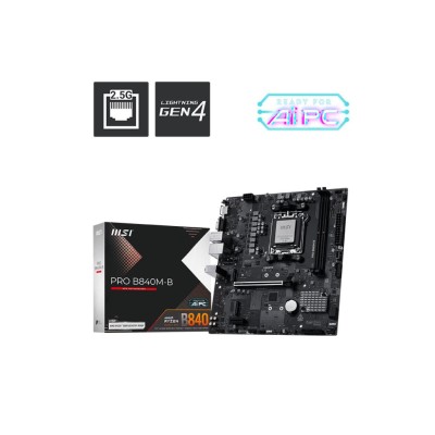 Материнська плата AMD B840 SAM5 MATX PRO B840M-B MSI Материнська плата AMD B840 SAM5 MATX PRO B840M-B MSI