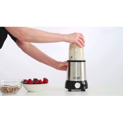 Блендер Russell Hobbs стаціонарний Nutri Boost 700Вт, чаша-700мл, чопер 300мл, чорно-сріблястий (23180-56) Блендер Russell Hobbs стаціонарний Nutri Boost 700Вт, чаша-700мл, чопер 300мл, чорно-сріблястий (23180-56)