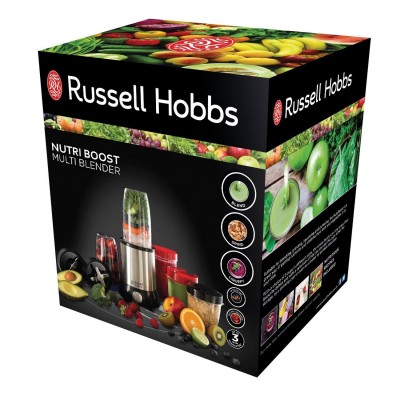 Блендер Russell Hobbs стаціонарний Nutri Boost 700Вт, чаша-700мл, чопер 300мл, чорно-сріблястий (23180-56) Блендер Russell Hobbs стаціонарний Nutri Boost 700Вт, чаша-700мл, чопер 300мл, чорно-сріблястий (23180-56)