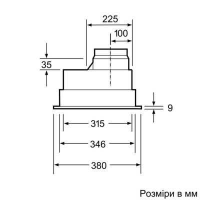 Витяжка Bosch вбудована, 60см, 590м.куб/год, нерж (DHL555BL)