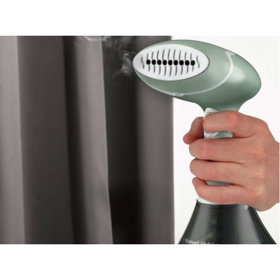 Відпарювач Russell Hobbs компактний Steam Genie Essential, 1600Вт, 220мл, паровий удар -22гр, постійна пара - 9гр, нерж. сталь, 
