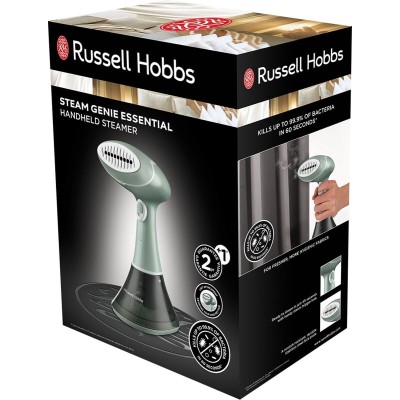 Відпарювач Russell Hobbs компактний Steam Genie Essential, 1600Вт, 220мл, паровий удар -22гр, постійна пара - 9гр, нерж. сталь, 