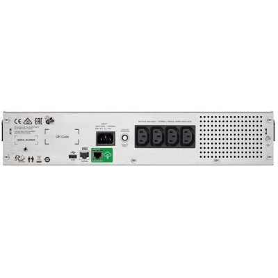 Джерело безперебійного живлення APC Smart-UPS C 1000VA/600W, RM 2U, LCD, USB, SmartConnect, 4xC13 (SMC1000I-2UC)