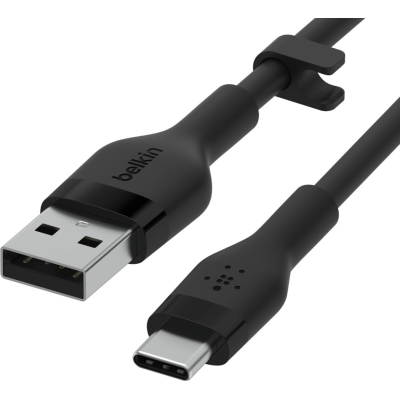 Кабель USB-A > USB-C заряджання/синхронізації Belkin 1м, 15Вт, Type-C, силіконовий з кліпсою, чорний (CAB008BT1MBK) Кабель USB-A > USB-C заряджання/синхронізації Belkin 1м, 15Вт, Type-C, силіконовий з кліпсою, чорний (CAB008BT1MBK)