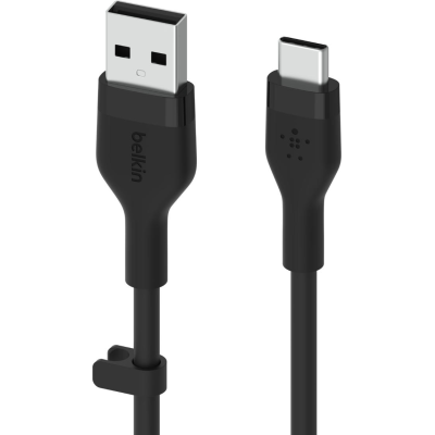 Кабель USB-A > USB-C заряджання/синхронізації Belkin 1м, 15Вт, Type-C, силіконовий з кліпсою, чорний (CAB008BT1MBK) Кабель USB-A > USB-C заряджання/синхронізації Belkin 1м, 15Вт, Type-C, силіконовий з кліпсою, чорний (CAB008BT1MBK)