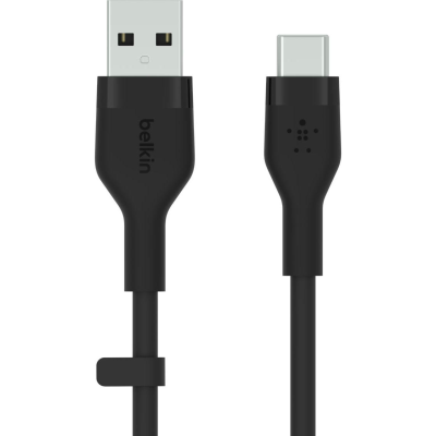 Кабель USB-A > USB-C заряджання/синхронізації Belkin 1м, 15Вт, Type-C, силіконовий з кліпсою, чорний (CAB008BT1MBK) Кабель USB-A > USB-C заряджання/синхронізації Belkin 1м, 15Вт, Type-C, силіконовий з кліпсою, чорний (CAB008BT1MBK)