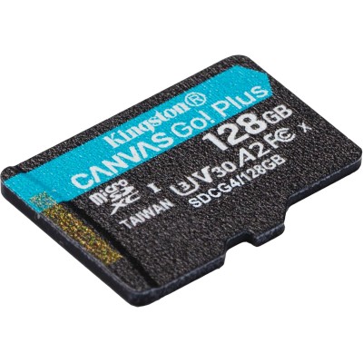 Карта пам'яті Kingston microSD 128GB C10 UHS-I U3 A2 V30 R200MB/s (SDCG4/128GBSP)