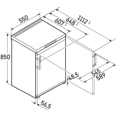 Морозильна камера Liebherr, 85x55x60.7, 106л, 1дв., A+, ST, білий (FE1404)