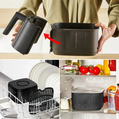 Мультипіч Tefal Easy Fry Silence Vision, 1670Вт, чаша-5л, сенсорне керув., 10 програм, з віконцем, пластик, чорний (EY5568E0) Мультипіч Tefal Easy Fry Silence Vision, 1670Вт, чаша-5л, сенсорне керув., 10 програм, з віконцем, пластик, чорний (EY5568E0)