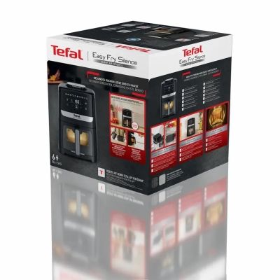 Мультипіч Tefal Easy Fry Silence Vision, 1670Вт, чаша-5л, сенсорне керув., 10 програм, з віконцем, пластик, чорний (EY5568E0) Мультипіч Tefal Easy Fry Silence Vision, 1670Вт, чаша-5л, сенсорне керув., 10 програм, з віконцем, пластик, чорний (EY5568E0)