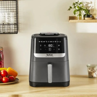 Мультипіч Tefal Easy Fry Silence, 1670Вт, чаша-5л, сенсорне керув., 10 програм, пластик, темно сірий-чорний (EY551HE0)