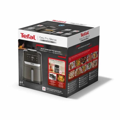 Мультипіч Tefal Easy Fry Silence, 1670Вт, чаша-5л, сенсорне керув., 10 програм, пластик, темно сірий-чорний (EY551HE0)