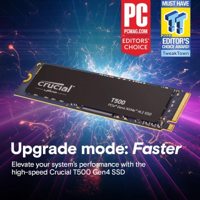 Накопичувач SSD Crucial M.2 1TB PCIe 4.0 T500 (CT1000T500SSD8) Накопичувач SSD Crucial M.2 1TB PCIe 4.0 T500 (CT1000T500SSD8)