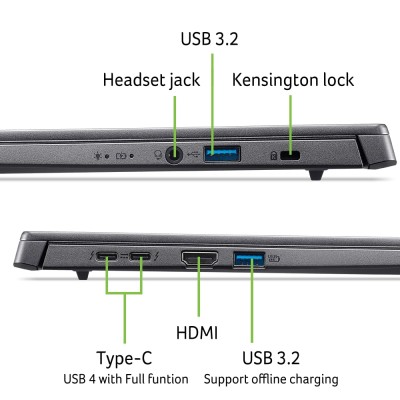 Ноутбук Acer Aspire 14 A14-52MT 14" WUXGA IPS Touch, Intel U7-258V, 32GB, F1TB, UMA, Win11, сірий (NX.JDJEU.003) Ноутбук Acer Aspire 14 A14-52MT 14" WUXGA IPS Touch, Intel U7-258V, 32GB, F1TB, UMA, Win11, сірий (NX.JDJEU.003)