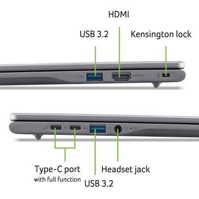 Ноутбук Acer Chromebook Plus CB516-1H 16" WUXGA IPS, Intel i5-1334U, 16GB, F512GB, UMA, ChromeOS, сірий (NX.JCLEU.003)
