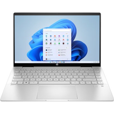 Ноутбук HP Pavilion x360 14-ek1003ua 14" FHD IPS Touch, Intel i3-1315U, 8GB, F256GB, UMA, DOS, сріблястий (826T1EA)