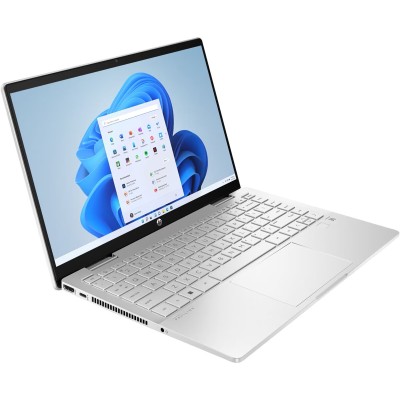 Ноутбук HP Pavilion x360 14-ek1003ua 14" FHD IPS Touch, Intel i3-1315U, 8GB, F256GB, UMA, DOS, сріблястий (826T1EA)