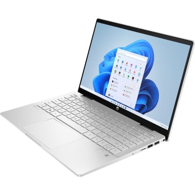 Ноутбук HP Pavilion x360 14-ek1003ua 14" FHD IPS Touch, Intel i3-1315U, 8GB, F256GB, UMA, DOS, сріблястий (826T1EA)