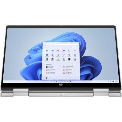 Ноутбук HP Pavilion x360 14-ek1003ua 14" FHD IPS Touch, Intel i3-1315U, 8GB, F256GB, UMA, DOS, сріблястий (826T1EA)