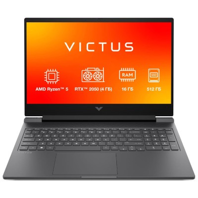 Ноутбук HP Victus 15-fb3014ua 15.6" FHD IPS AG, AMD R5-8645HS, 16GB, F512GB, NVD2050-4, DOS, сірий (BF1H7EA) Ноутбук HP Victus 15-fb3014ua 15.6" FHD IPS AG, AMD R5-8645HS, 16GB, F512GB, NVD2050-4, DOS, сірий (BF1H7EA)