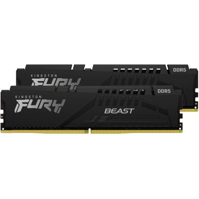 Пам'ять ПК Kingston DDR5 16GB KIT (8GBx2) 6000 FURY Beast Black EXPO (KF560C36BBEK2-16)