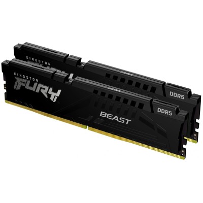 Пам'ять ПК Kingston DDR5 16GB KIT (8GBx2) 6000 FURY Beast Black EXPO (KF560C36BBEK2-16)